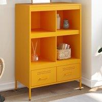 Berkfield Home Highboard Mustard Yellow 68x39x101.5 cm Steel
