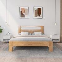 Bedside Tables 2 pcs High Gloss White 50x46x50 Engineered Wood