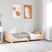 Bed Frame without Mattress 90x200 cm Solid Wood Pine