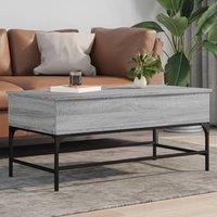 Berkfield Home Coffee Table Grey Sonoma 100x50x45 cm Engineered Wood & Metal | Size: 100 x 50 x 45 cm