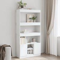 Berkfield Home HighboardWhite 92x33x180 cm Engineered Wood in White | Size: 92 x 33 x 180 cm