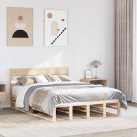 Berkfield Home Bed Frame without Mattress 120x190 cm Small Double Solid Wood Pine in Brown