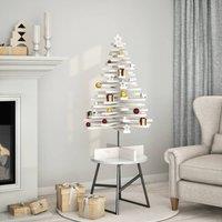 Berkfield Home Wooden Christmas Tree for Decoration White 100 cm Solid Wood Pine