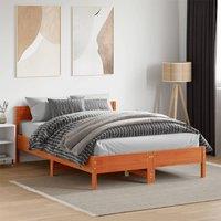 Berkfield Home Bed Frame without Mattress Wax Brown 140x190 cm Solid Wood Pine