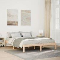 Berkfield Home Extra Long Bed Frame without Mattress 140x210 cm Solid Wood Pine in Brown