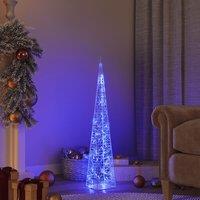 Berkfield Home Acrylic Decorative LED Light Cone Blue 90 cm
