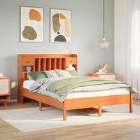 Berkfield Home Bookcase Bed without Mattress Wax Brown 160x200 cm Solid Wood Pine