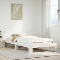 Berkfield Home Bed Frame without Mattress White 90x200 cm Solid Wood Pine