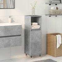 Berkfield Home Bathroom Cabinet Concrete Grey 30x30x100 cm Engineered Wood | Size: 30 x 30 x 100 cm
