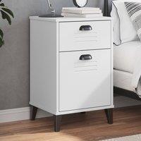 Berkfield Home Bedside Cabinet VIKEN White Engineered Wood