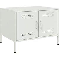 Coffee Table White 68x50x50.5 cm Steel