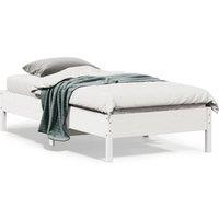 Berkfield Home Bed Frame without Mattress White 90x190 cm Single Solid Wood Pine
