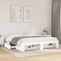 Berkfield Home Bed Frame without Mattress White 180x200 cm Super King Engineered Wood
