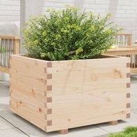 Berkfield Home Garden Planter 70x70x49.5 cm Solid Wood Pine in Brown