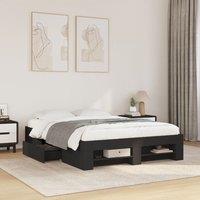 Berkfield Home Bed Frame without Mattress Black 140x190 cm Engineered Wood
