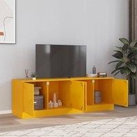 Berkfield Home TV Cabinets 2 pcs Mustard Yellow 67x39x44 cm Steel | Size: 67 x 39 x 44 cm