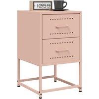 Berkfield Home Bedside Cabinets 2 pcs Pink 36x39x60.5 cm Steel
