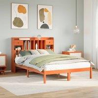 Berkfield Home Bookcase Bed without Mattress Wax Brown 140x200 cm Solid Wood Pine