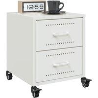 Bedside Cabinets 2 pcs White 36x39x43.5 cm Steel