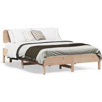 Berkfield Home Bed Frame without Mattress 120x200 cm Solid Wood Pine in Brown | Size: Small Double
