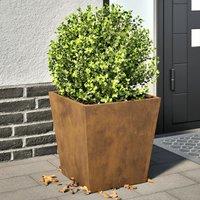 Berkfield Home Garden Planters 40x40x40 cm 2 pcs Corten Steel in Brown | Size: 40 x 40 x 40 cm