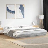 Berkfield Home Bed Frame without Mattress Grey Sonoma 180x200 cm Super King