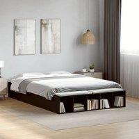 Berkfield Home Bed Frame without Mattress Black 135x190 cm Double