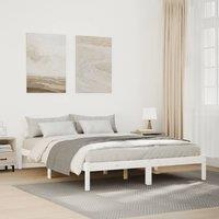 Berkfield Home Extra Long Bed Frame without Mattress White 140x210 cm Solid Wood Pine
