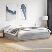Berkfield Home Bed Frame without Mattress Grey Sonoma 200x200 cm