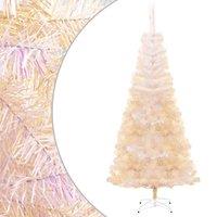 Berkfield Home Artificial Christmas Tree with Iridescent Tips White 240 cm PVC
