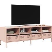 Berkfield Home TV Cabinet Pink 135x39x43.5 cm Cold-rolled Steel