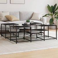 Berkfield Home Coffee Table Black 121x121x40 cm Engineered Wood | Size: 121 x 121 x 40 cm