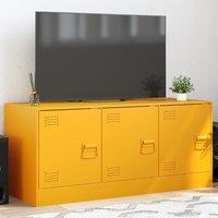 Berkfield Home TV Cabinet Mustard Yellow 99x39x44 cm Steel | Size: 99 x 39 x 44 cm
