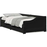 Berkfield Home Day Bed with 2 Drawers without Mattress IRUN Black 90x200 cm