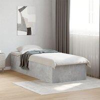 Berkfield Home Bed Frame without Mattress Concrete Grey 75x190 cm Small Single