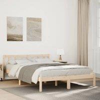 Berkfield Home Extra Long Bed Frame without Mattress 140x220 cm Solid Wood Pine in Brown