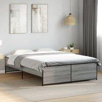Berkfield Home Bed Frame without Mattress Grey Sonoma 120x200 cm | Size: Small Double