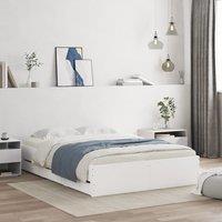 Bed Frame with Drawers without Mattress White 135x190 cm Double