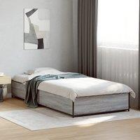 Berkfield Home Bed Frame without Mattress Grey Sonoma 75x190 cm Small Single