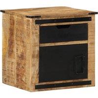 Berkfield Home Bedside Cabinet 45x40x45 cm Solid Wood Mango in Brown | Size: 45 x 40 x 45 cm