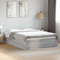 Berkfield Home Bed Frame without Mattress Grey Sonoma 135x190 cm Double