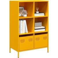Berkfield Home Highboard Mustard Yellow 68x39x103.5 cm Steel