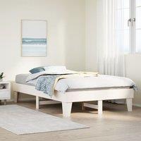 Berkfield Home Bed Frame without Mattress White 120x190 cm Small Double Solid Wood Pine