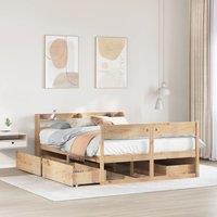 Berkfield Home Bed Frame without Mattress 160x200 cm Solid Wood Pine in Brown