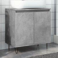 Berkfield Home Bathroom Cabinet Concrete Grey 58x33x60 cm Engineered Wood | Size: 58 x 33 x 60 cm