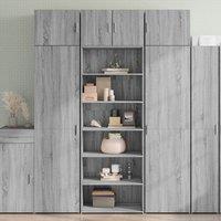 Berkfield Home Highboard Grey Sonoma 70x41x185 cm Engineered Wood | Size: 70 x 41 x 185 cm