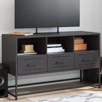 Berkfield Home TV Cabinet Black 100.5x39x60.5 cm Steel
