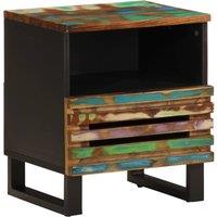 Berkfield Home Bedside Cabinet 40x33x46 cm Solid Wood Reclaimed in Brown | Size: 40 x 33 x 46 cm