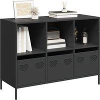 Berkfield Home Sideboard Black 101.5x39x73.5 cm Cold-rolled Steel