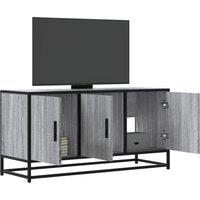 Berkfield Home TV Cabinet Grey Sonoma 100x35x50 cm Engineered Wood & Metal | Size: 100 x 35 x 50 cm